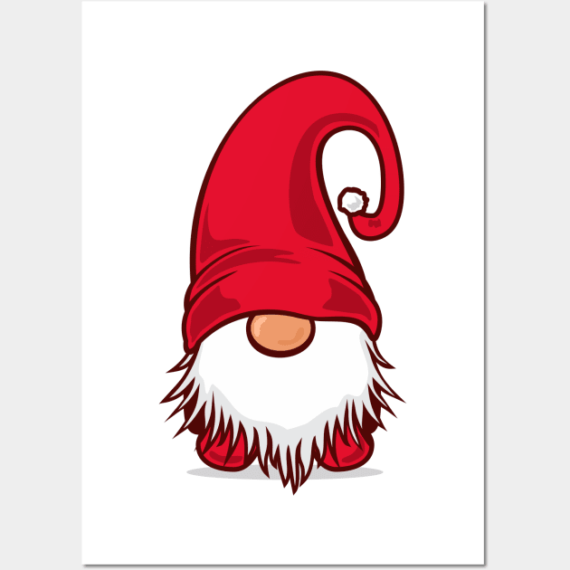 Gnome Santa Wall Art by MineLabel